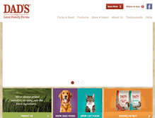 Tablet Screenshot of dadspetfoods.com